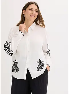 Chemisier brodé en viscose mélangée, bonprix