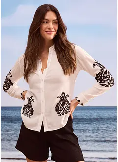 Bluse aus softem Viskose-Mix mit Stickerei, bonprix