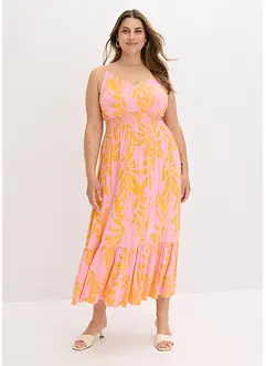 Robe imprimée en viscose à fines bretelles, bonprix