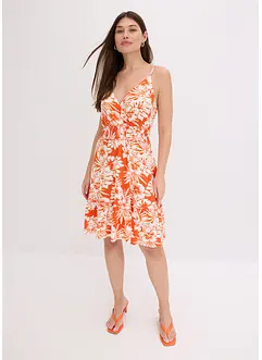 Robe imprimée en viscose à fines bretelles, bonprix