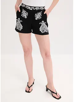 Short brodé en viscose mélangée, bonprix