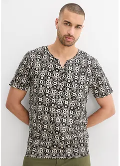 T-shirt col tunisien 100% coton, bonprix
