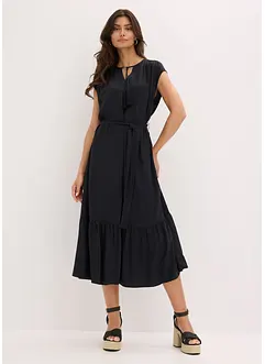 Hemdblusenkleid aus fließender Viscose, bonprix