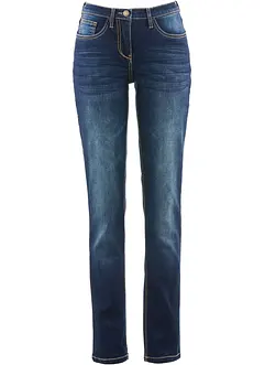 Jean droit taille mi-haute, extensible, bonprix