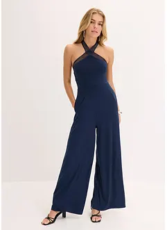 Jersey-Jumpsuit mit Laser-Cut Outs, bonprix