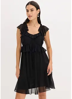 Robe trapèze en crêpe, bonprix