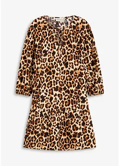 Robe-tunique imprimée en crêpe texturé, bonprix