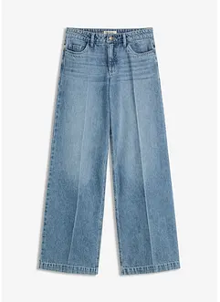 Wide-Leg-Jeans Mid Waist, Low Stretch Full Length, bonprix
