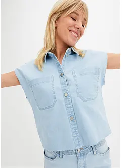 Kurze Boxy-Jeansbluse, bonprix