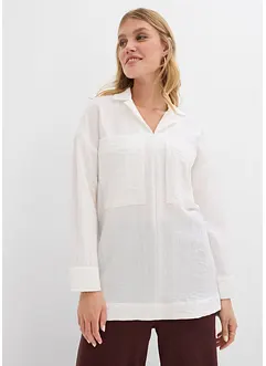 Hemdbluse aus fließendem Viskose-Mix, bonprix