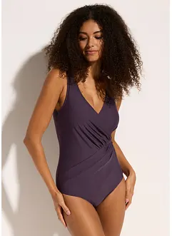 Maillot 1 pièce sculptant, maintien modéré, style portefeuille, bonprix