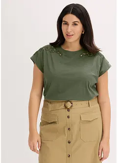 Shirt mit Crochet Detail, bonprix