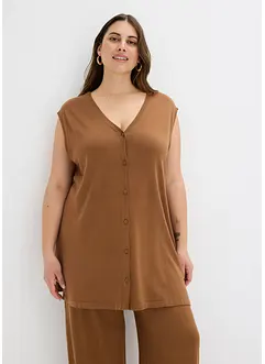 Gilet long en fine maille, bonprix