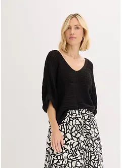 Pull en maille ajourée, bonprix