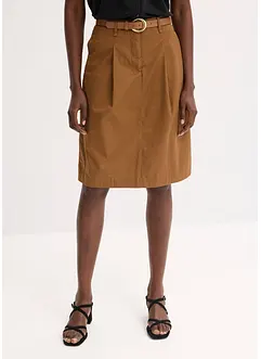 Jupe midi en popeline de coton, bonprix