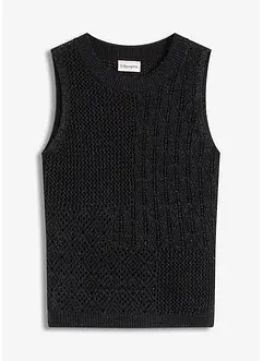 Ajour Stricktop mit metallisierenden Fasern, bonprix
