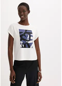 Shirt mit Viskose und Glitzersteinen, bonprix