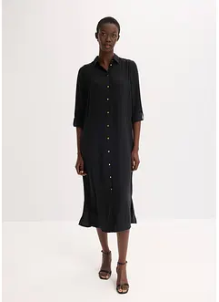 Hemdblusenkleid mit Leiterspitze, bonprix