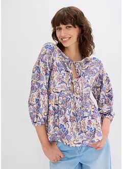 Blouse en jersey avec laçage, bonprix