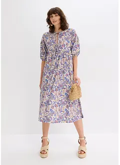 Robe en jersey avec lien à nouer à l’encolure, bonprix