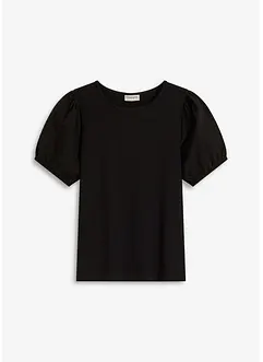 Jerseyshirt mit Ärmeln aus Baumwollpopeline, bonprix