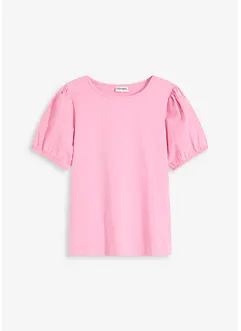 Jerseyshirt mit Ärmeln aus Baumwollpopeline, bonprix