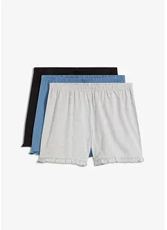 Kurze Schlafshorts (3er Pack) aus reiner Bio-Baumwolle, bonprix