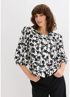 Chemisier manches courtes en tissu texturé, bonprix