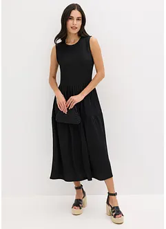 Midikleid aus strukturiertem Jersey mit Ausschnitt am Rücken, bonprix