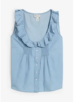 Jeans-Blusentop aus Bio-Baumwolle, bonprix
