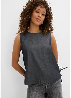 Jeans-Blusentop aus Bio-Baumwolle, bonprix
