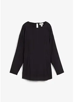 Oversized Tunikabluse aus strukturiertem Crinkle-Viskose-Mix, bonprix