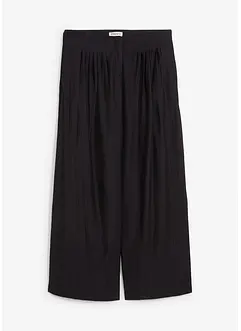 Palazzo-Hose aus strukturiertem Crinkle-Viskose-Mix, bonprix