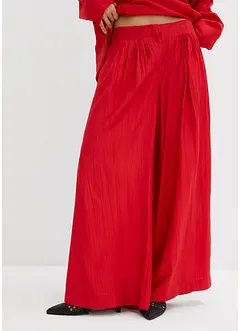 Pantalon palazzo en crépon de viscose mélangée, bonprix