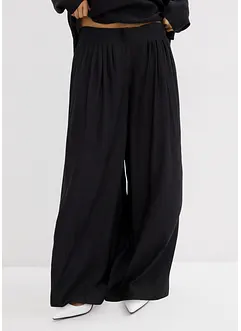 Palazzo-Hose aus strukturiertem Crinkle-Viskose-Mix, bonprix