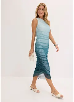 One-Shoulder-Kleid mit Mesheinsatz, bonprix