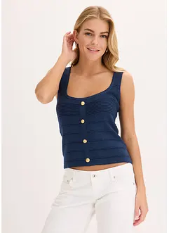 Stricktop mit metallic Effekt, bonprix