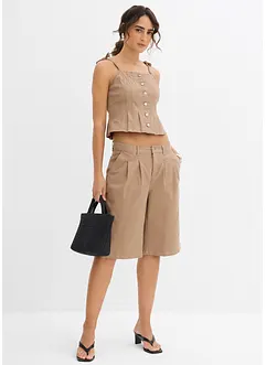 Spaghettiträger-Top aus elastischem Baumwoll-Mix, bonprix