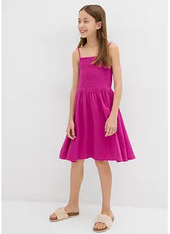 Robe à fines bretelles en gaze de coton, bonprix