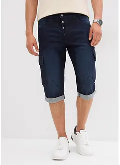 Stretch-Jeans-Cargobermuda, Loose Fit, bonprix