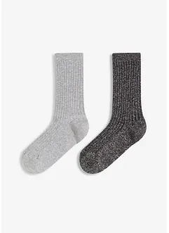 Socken mit Bio-Baumwolle und mit Lurex (2er Pack), bonprix