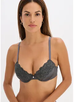 Soutien-gorge à coques satin et dentelle, bonprix