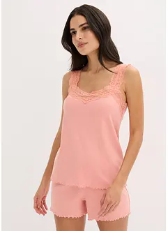 Pyjashort avec empiècement dentelle, bonprix