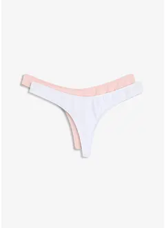 Lot de 2 strings coton confortables en V, bonprix