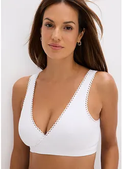 Lot de 2 brassières réversibles en coton extensible, bonprix