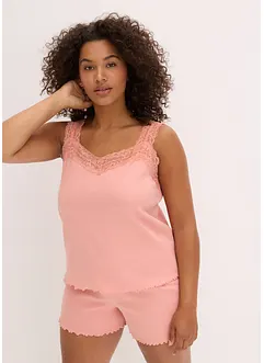 Shorty mit zartem Spitzenbesatz, bonprix