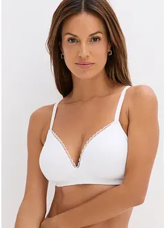 Lot de 2 soutiens-gorge coton à coques sans armatures, bonprix