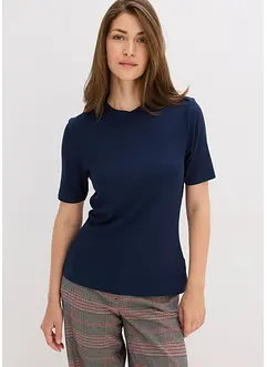 T-shirt côtelé en viscose douce et extensible, bonprix