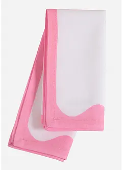 Lot de 2 serviettes de table en coton avec bordure contrastante, bonprix