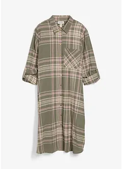 Hemdblusenkleid aus reiner Baumwolle, bonprix